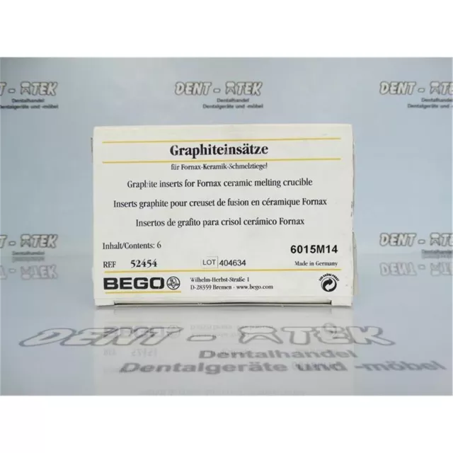 Bego Graphiteinsätze für Fornax-Keramik-Schmelztiegel - Nr.6015M14