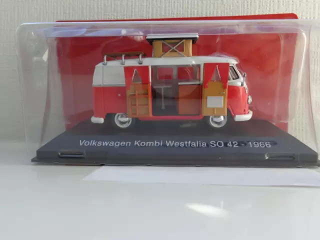 Volkswagen VW T1 Bus Camper Westfalia De Hachette 1:43 Rouge-Blanc G1Y10001