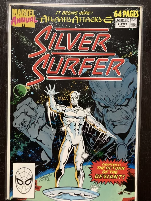 Silver Surfer Annual # 2 1989 Atlantis Attacks Begins The Deviant Marvel Comic