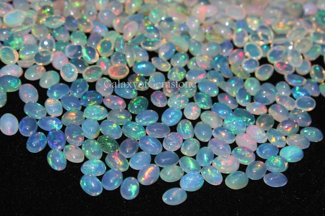 Lot de vente en gros de cabochons calibrés au feu ovale en opale...