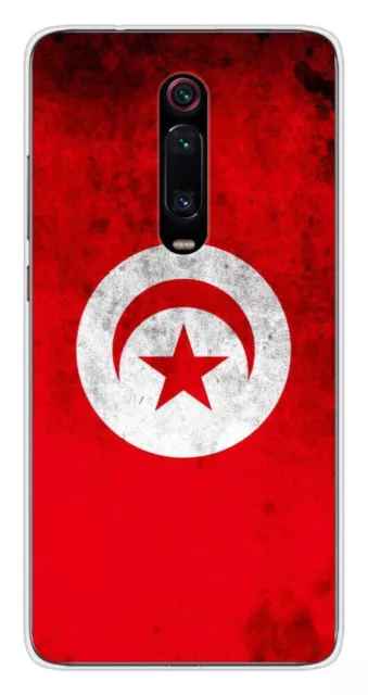 Printed silicone case compatible with Xiaomi Mi 9T Tunisia flag