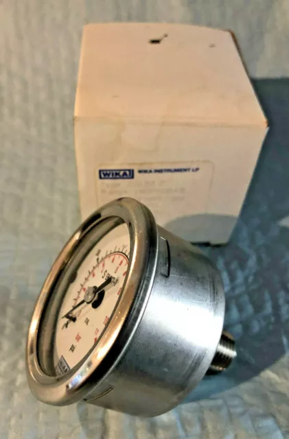 Wika 2" Stainless Pressure Gauge 232.53 2" 160PSI / 11Bar -1/4 NPT CBM 52370631