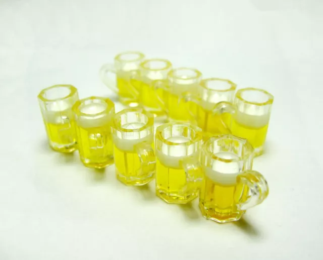 10pc Beer Glass Food Drink Cups Mug Bar Decor 1:12 Miniature Kitchen Dolls House 2