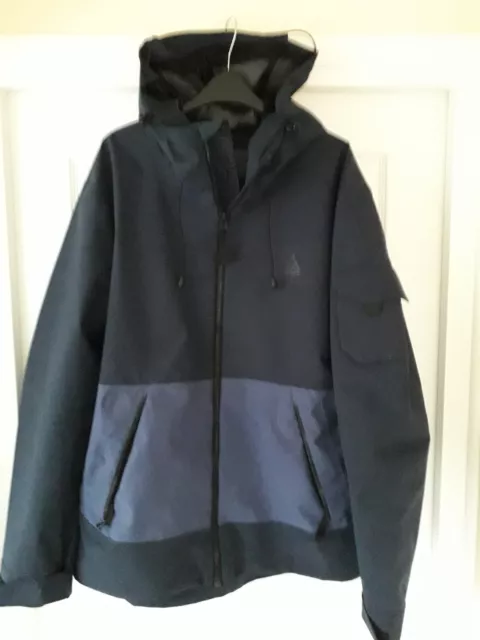 Mens Navy Raincoat Jacket Asda George Water/Windproof Size Extra Large