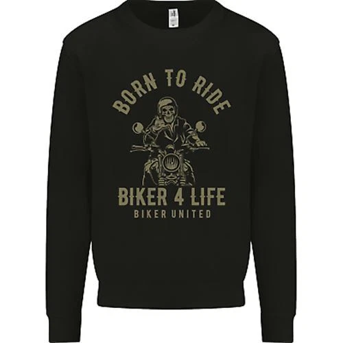 Felpa Maglione Biker 4 Life Moto Teschio Moto
