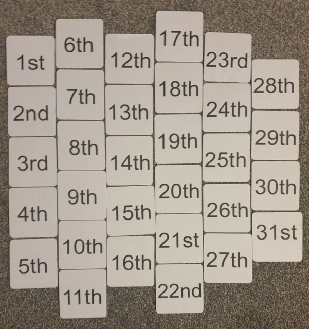 ORDINAL NUMBERS FLASHCARDS - Children Education Learning KS1 KS2 SEN ...