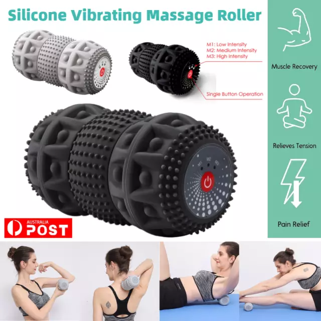 Silicone Vibrating Massage Roller For Muscle Recovery & Pain Relief- VIBIT USB