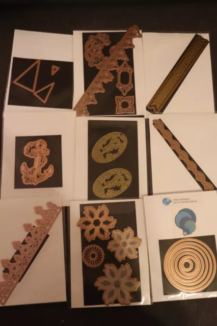 ¡Lote grande de marcos de anclaje Spellbinder Emboss troqueles! Placas magnéticas en