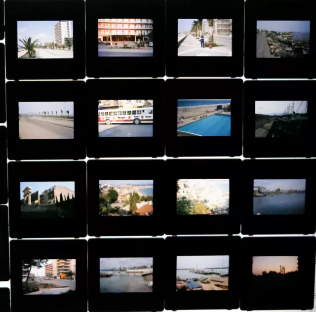 Diapositivas de color de 35 mm x16. Cambrils, Salou etcTaken c1972.