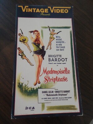 BRIGITTE BARDOT VINTAGE Video Mademoiselle Vhs Striptease 1956 Sexy