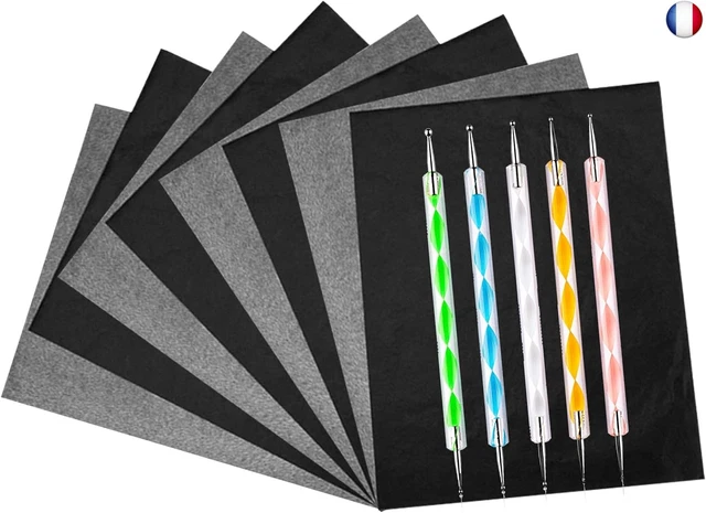 100 Feuilles De Papier Transfert Carbone, Papier Calque, Papier De Copie Et Transfert De Dessins Sur Bois~p144661418