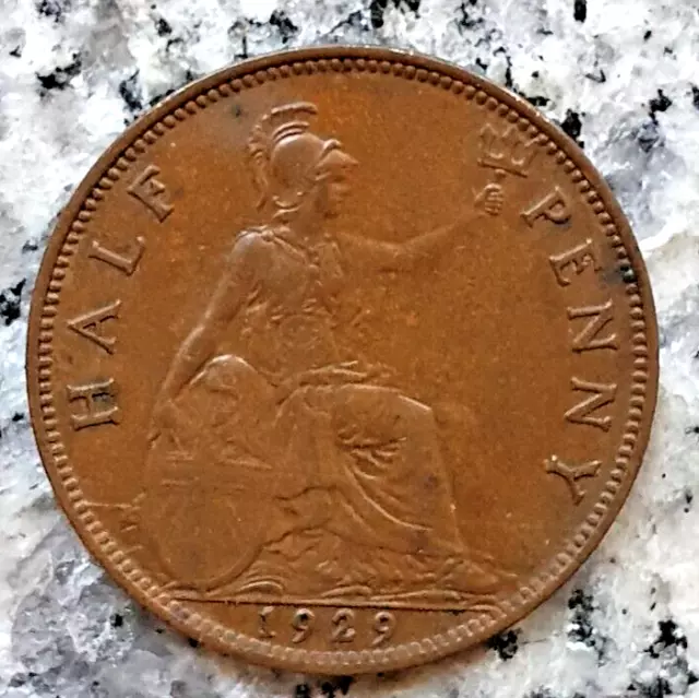 Großbritannien Half Penny 1929 Kursmünze - Georg V. 1910-1936,
