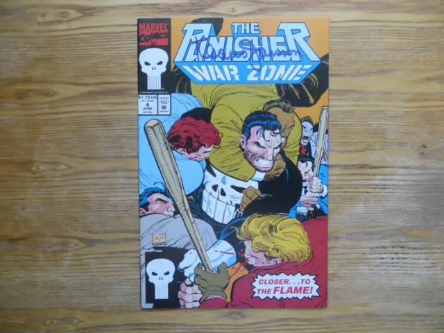 1992 Vintage Marvel Comics Punisher War Zone # 4 Signed Klaus Janson, With Poa