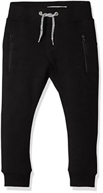 (TG. 104) Name It Nkmhonk Bru Swe Pant Noos, Pantaloni Bimbo, Nero (Black Black)