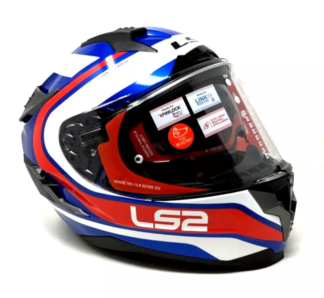 LS2 Challenger HPFC FF327 Fusion Blue / Red Motorcycle Motorbike Helmet Size M