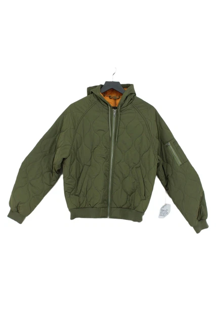 Asos Women's Coat S Green Polyester with Other Overcoat