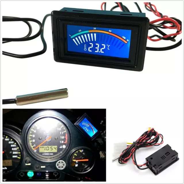 1x Car SUV Digital Display Meter Oil/Water Chargecooler Temp Celsius Gauge+Probe