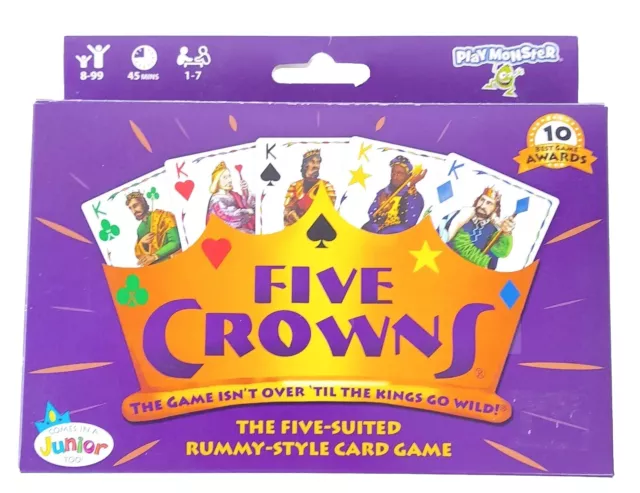 Five Crowns Card Game Rummy Style - Family Fun Game Kids Can Play! NEW