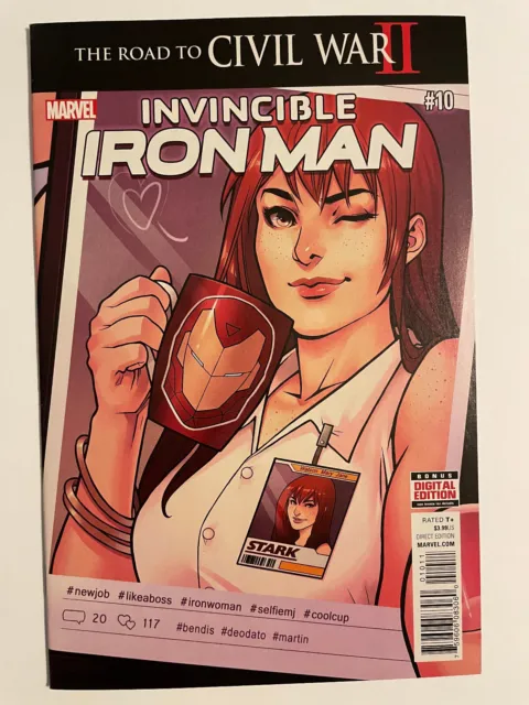 Invincible Iron Man #10 (2016) — 2nd appearance of Riri Williams Ironheart — VF