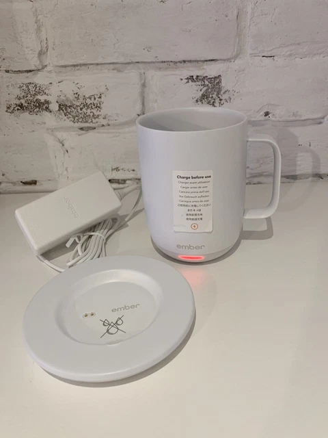 Ember Mug 2 Temperature Control 14oz Smart Mug Coffee Cup, White, Electric Mug
