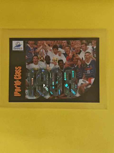 Coupe du Monde 1998 #81 Zidane Or Sticker Panini Carrefour Team France