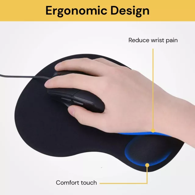 Comfort Wrist Gel Soft Rest Support Mat Mouse Pad Gaming PC Laptop Computer 3