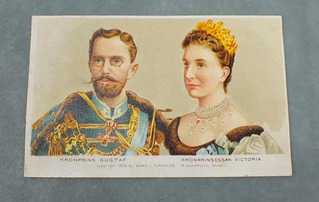 1899 SWAN J. TURNBLAD Minneapolis MINNESOTA Photo Card GUSTAF & VICTORIA