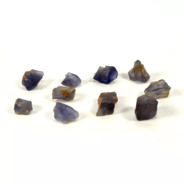 7ct 10PCS Bleu Iolite Brute Cristal Naturel Cordiérite Minérale Gemme - Afrique