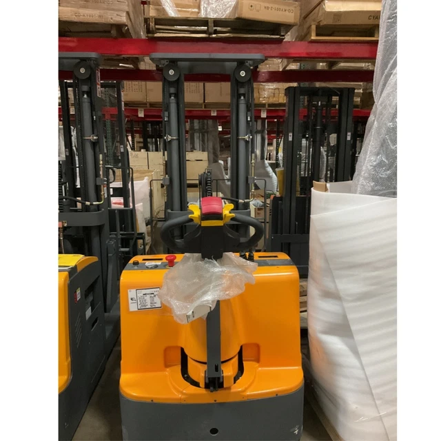 Used 177" Full Electric Powered Pallet Stacker 3300lb Counterbalanced Stacker