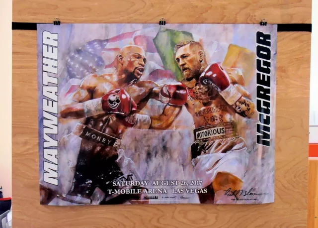 FLOYD MAYWEATHER JR vs. CONOR McGREGOR : Original Onsite Boxing Art Poster 30D