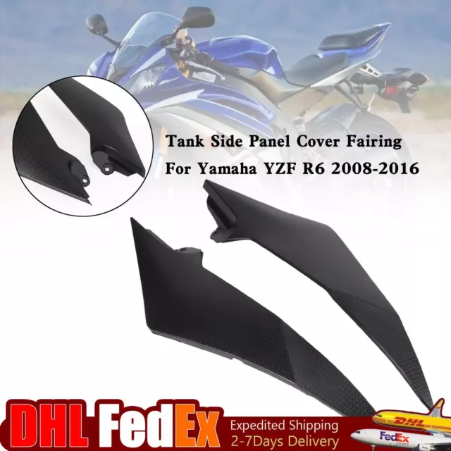 Gas Tank Side Trim Cover Panel Fairing Cowl For Yamaha YZF R6 2008-2016 U3