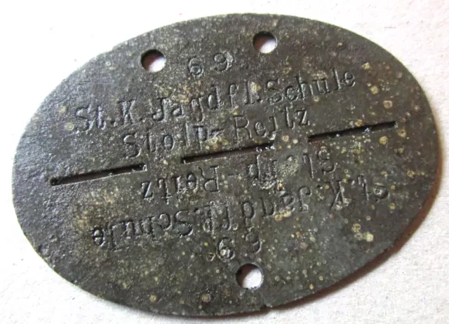 WW2 Stuka pilot school dog tag