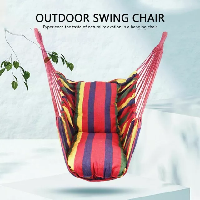 Hammock Portable Chair Hanging Rope Chair Seat Garden Indoor Outdoor Hammock 3