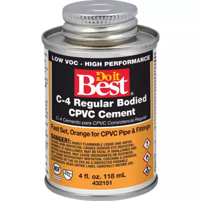 Do it Best 8 Oz. Regular Bodied Orange CPVC Cement 018714-24 SIM Supply, Inc.