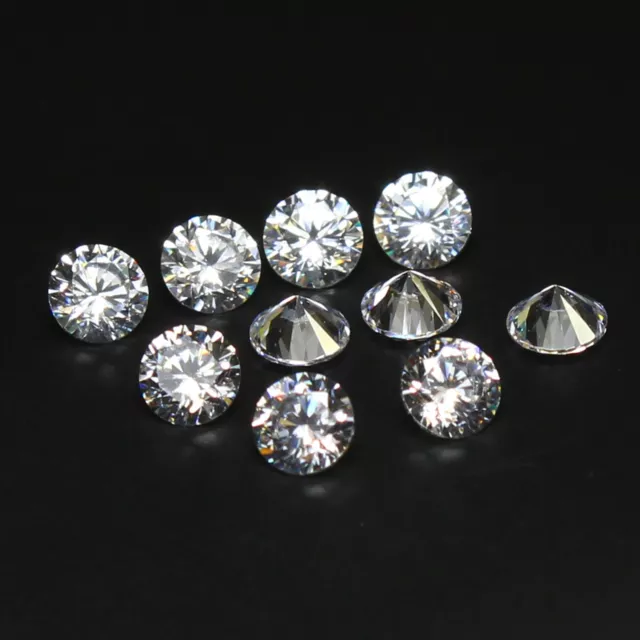 1.00 KT Di 10 Pezzi Lotto Ef Colore VVS1 Brillante Cut Diamante Bianco 3.00 MM