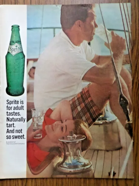 1964 Sprite Soda Ad Sprite is for Adult Tastes Sailing Theme