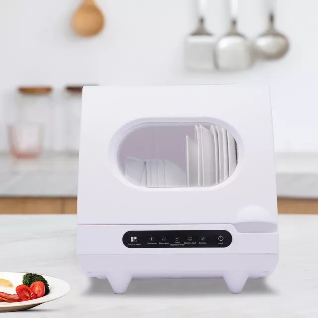 Portable Compact Countertop Mini Dishwasher with Water Tank Leak-Proof Air  Dry