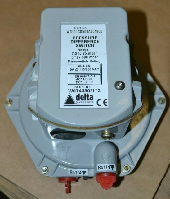 DELTA CONTROLS 310 Differential Pressure Switch 7 75 mbar IP66 CE