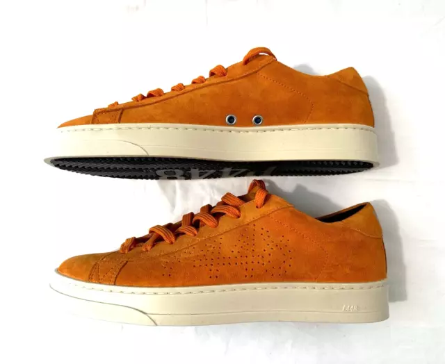 P448 Jack Sneakers Womens Size 39 / US 8.5-9 Orange Suede Shoes NEW