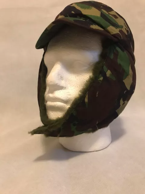 British Army Falklands Cold Weather Cap Lined DPM Woodland Camo Military Surplus 2