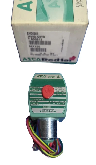 ASCO Red Hat II 8263G059 Solenoid/Valve 220v 1/4"
