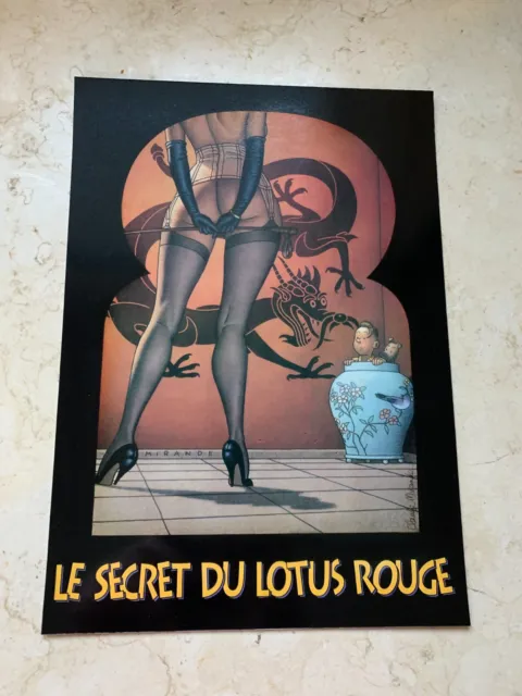 Ex Libris Tintin Le Secret Du Lotus Rouge Hommage Herge Parodie Pastiche 30X20