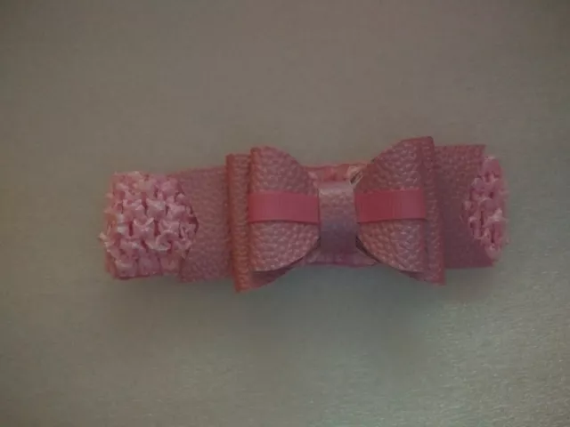 baby headband with bow [ pink ]