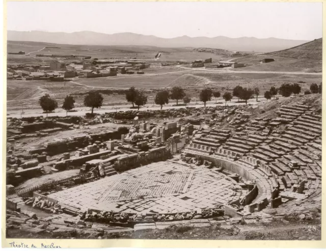 Grèce, Athènes, théâtre de Bacchus   Vintage print  Photomécanique  21x27