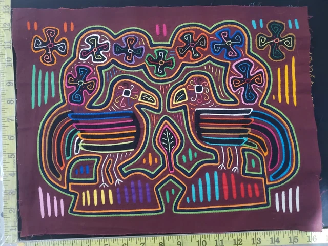 Panama Kuna Mola Folk Art Reverse Applique Embroidery Quilted 1930