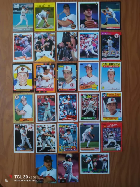 Lot of 28 Different CAL RIPKEN JR Baseball Cards - Baltimore ORIOLES HOF Lot