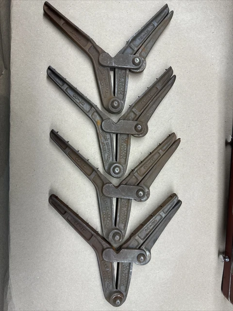 Lot Of 4 Hartford Clamp Co #62 Cast Iron Tools Miter Corner Woodwork Tool Clamps