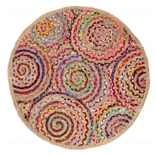 Tapis chindi tissé à la main Coton 160x230 cm Bleu et blanc - TAPIS DE