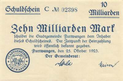 BST Bremen 5357 20 Milliards Mark Sans Bst. Ville 