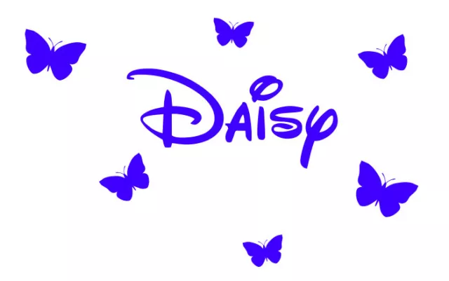 Personalised Name With Butterflies Wall Sticker